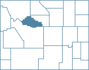 Map of a Hot Springs County
