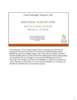 June 2020 CMSC – Needs and Risks.Medical Sections