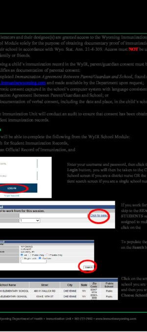 WyIR Enrollment and User Access Information for School Users Guide