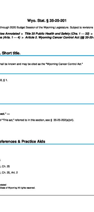 Cancer Control Act simplified