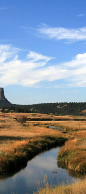 Devils Tower with creek
