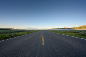 wyoming highway sunrise