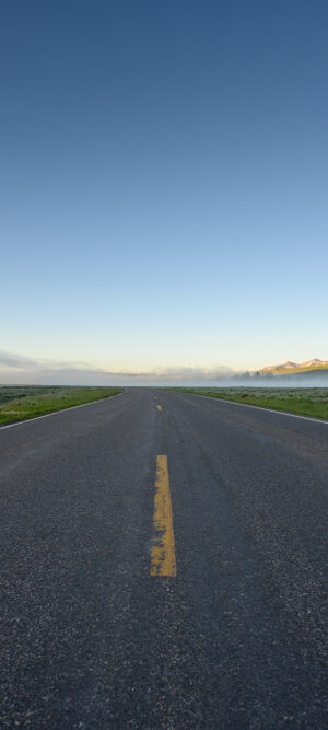 Wyoming morning highway