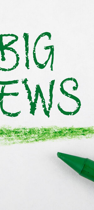 big news with crayons