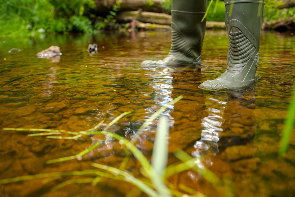 boots in creek