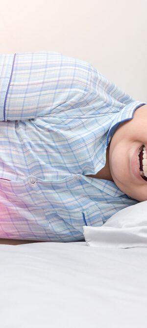 boy with upset stomach