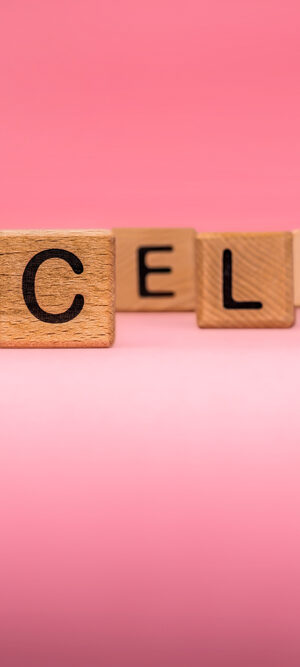 cancelled word with pink background