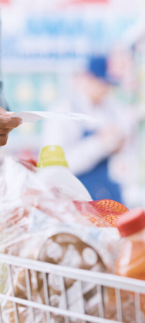 cart full of groceries