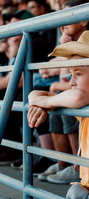 child at a rodeo