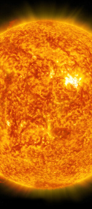 close up of burning sun