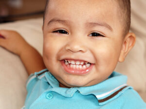 close up smiling toddler boy