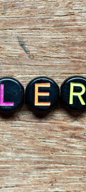 colorful alert letters