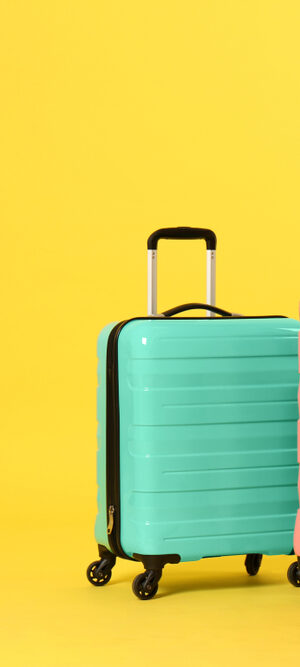 colorful travel suitcases