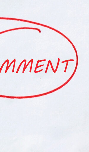 comment with red pen