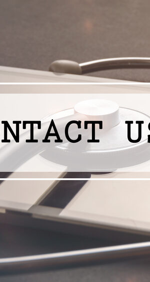 contact us on smartphone with stethoscope