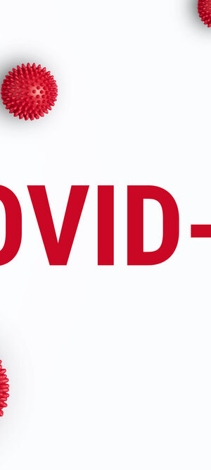 corona virus with wording