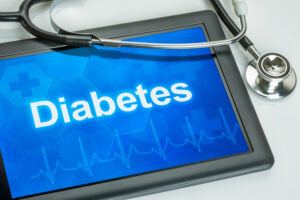 diabetes word on tablet