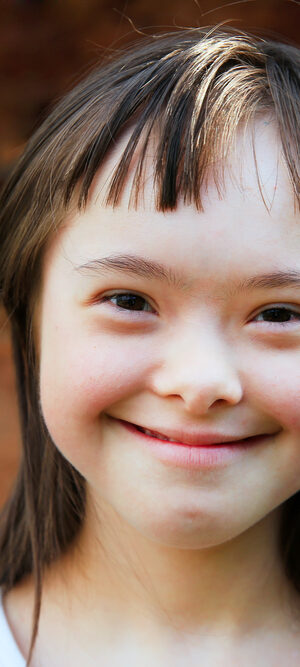 disabled girl with nice smile