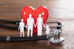 family health image with heart