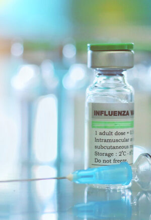 flu vaccine with syringe