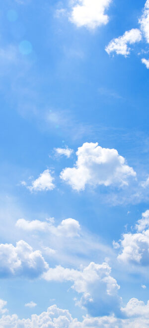 fluffy clouds and blue sky 2