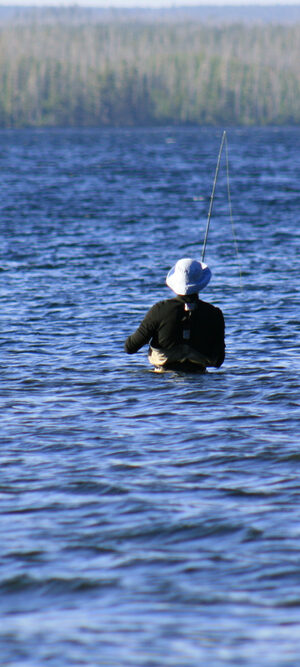 fly fishing in beautiful water
