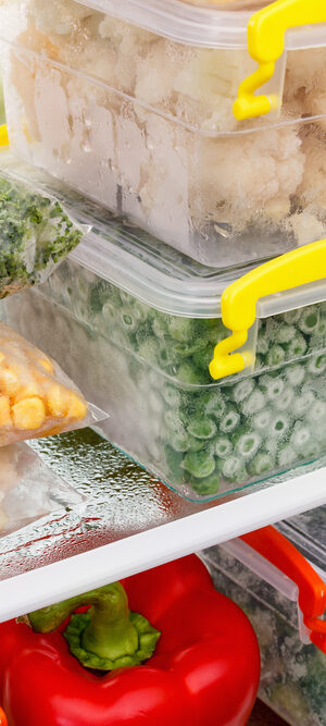 food in freezer