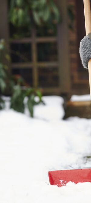 guy shoveling snow