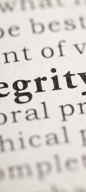 integrity word on page