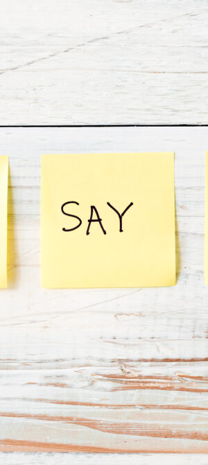 just say yes on sticky notes