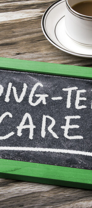 long term care on chalkboard