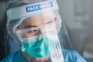 medical person wearing PPE