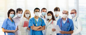 medical team with masks