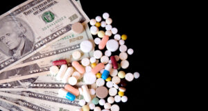 medication arranged with money