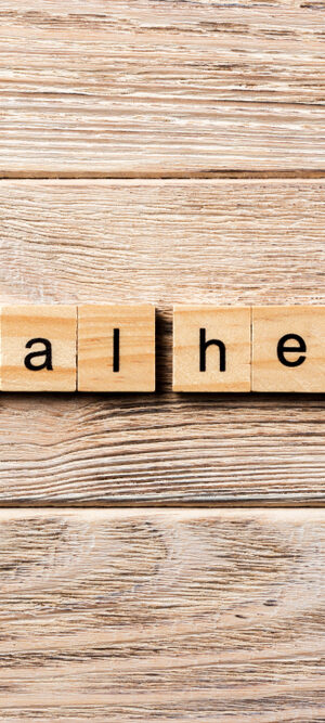 mental health on wood tiles