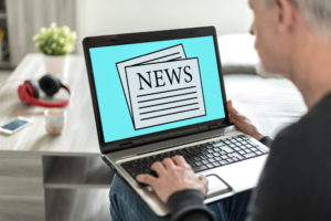 news on laptop