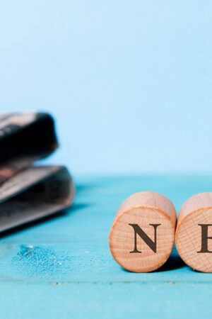 news on round wood blocks with papers