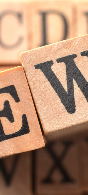 news on wood blocks up close