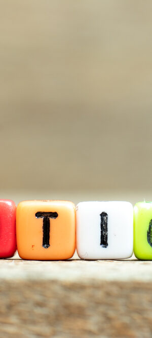 notice on colorful small blocks