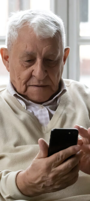 Older Man Using Smartphone