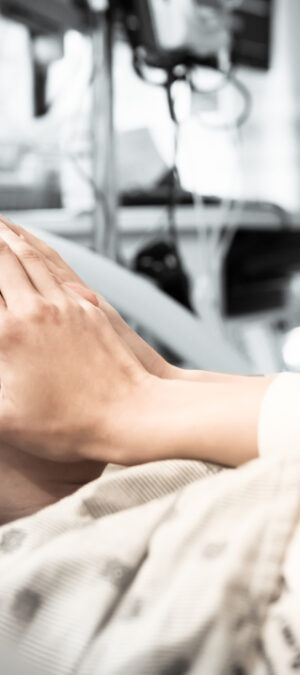 patient in hospital bed
