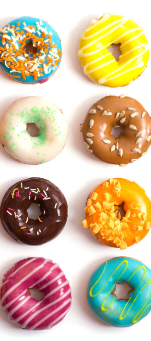 photo of colorful donuts