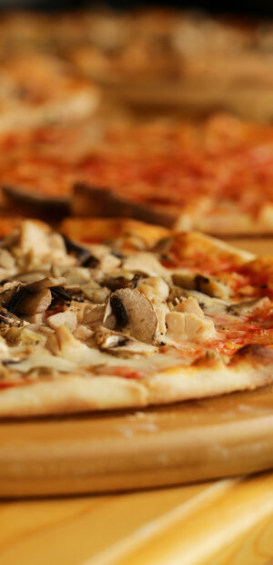 pizza on a buffet