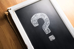 question mark in chalk
