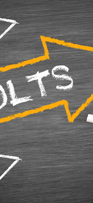 results word on chalkboard