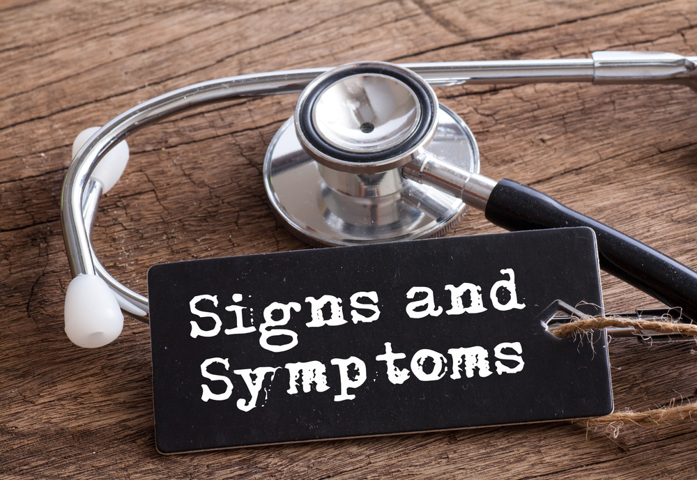 signs and symptoms wording