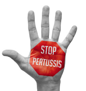 stop pertussis on a hand