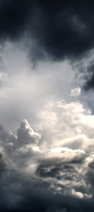storm clounds with light in center