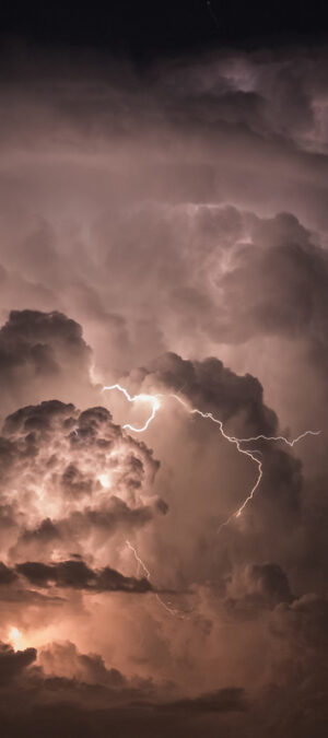 storm clounds with lightning