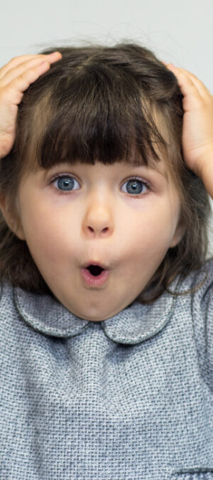 surprised little girl